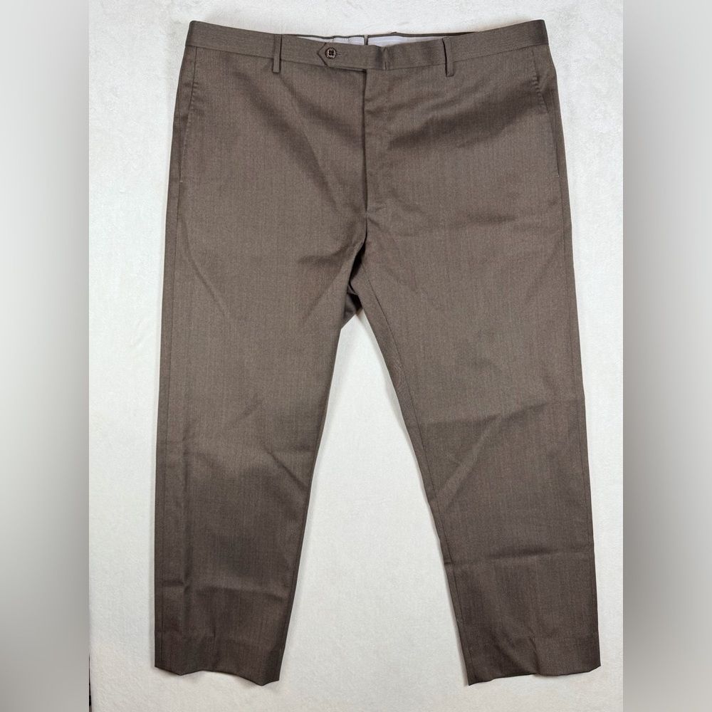 Men's Zanella 40W 27L 100% Wool Platinum Noah Made in Italy $400 Brown Pants